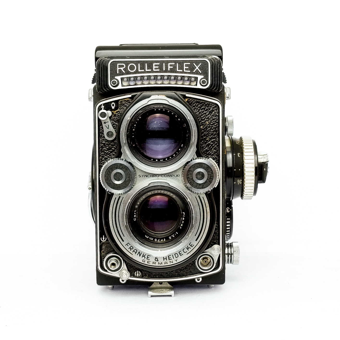 Rolleiflex 3.5F 75mm f3.5 Planar + Case