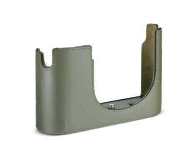 Q3 Leather Half case Olive Green