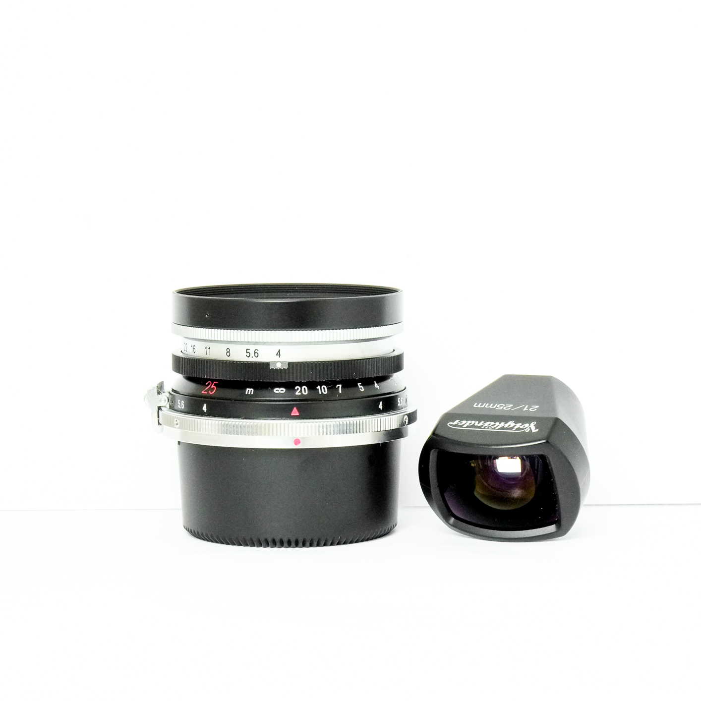 Voigtlander 25mm f4 + 21/25mm Viewfinder Nikon RF and Contax RF Fit
